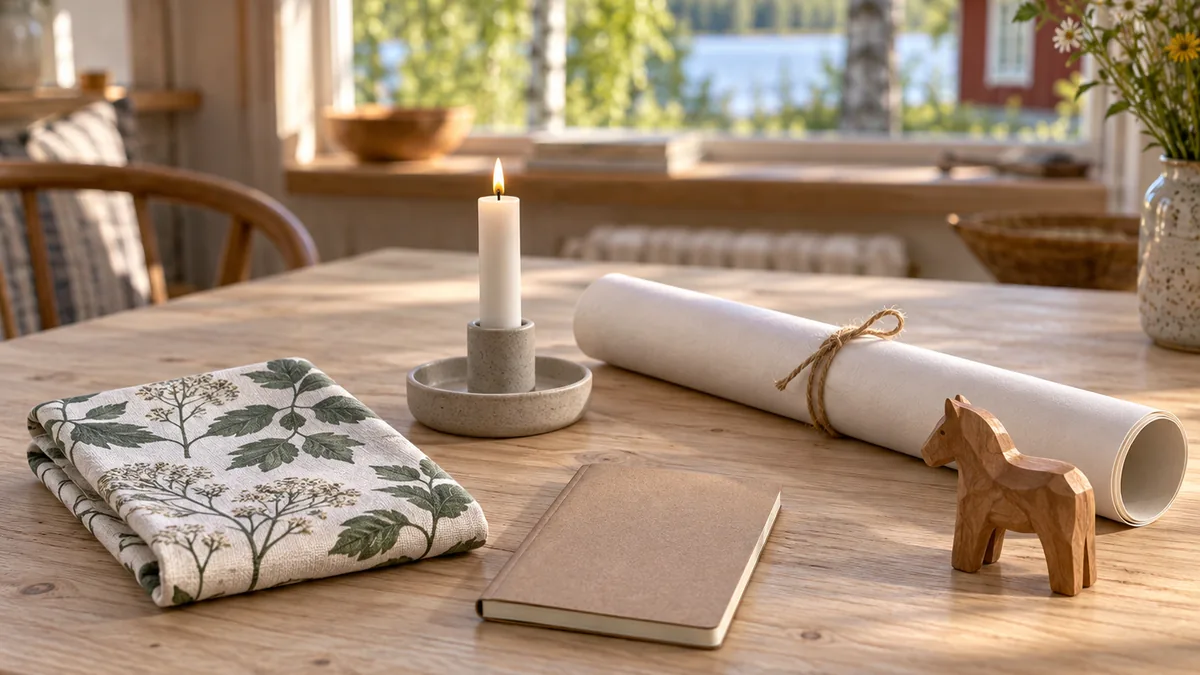 Objets de design et souvenirs artisanaux rapportés de Suède