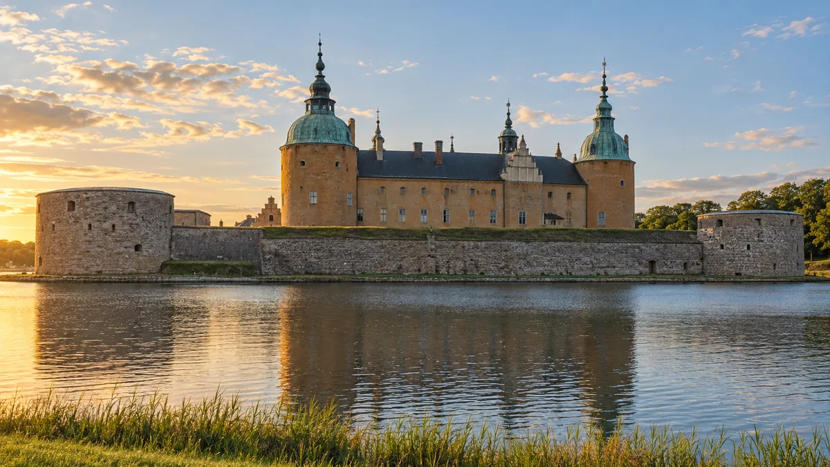 Château de Kalmar, ses tours, ses remparts et ses douves