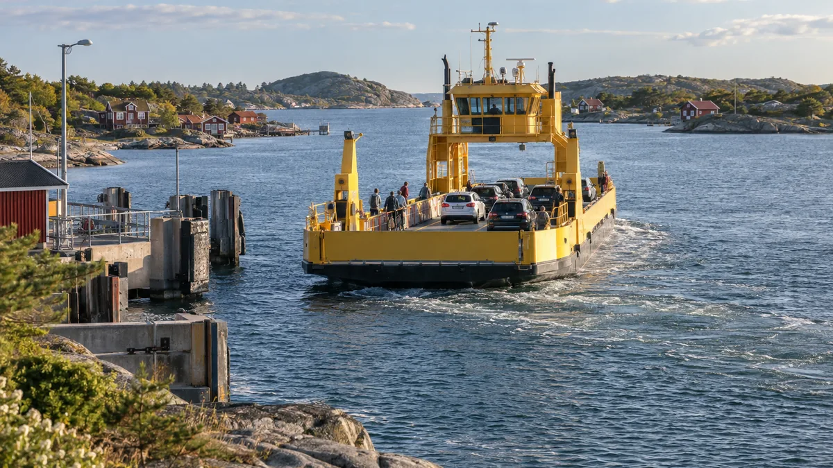 Bac routier reliant Lilla Varholmen aux îles du nord de Göteborg