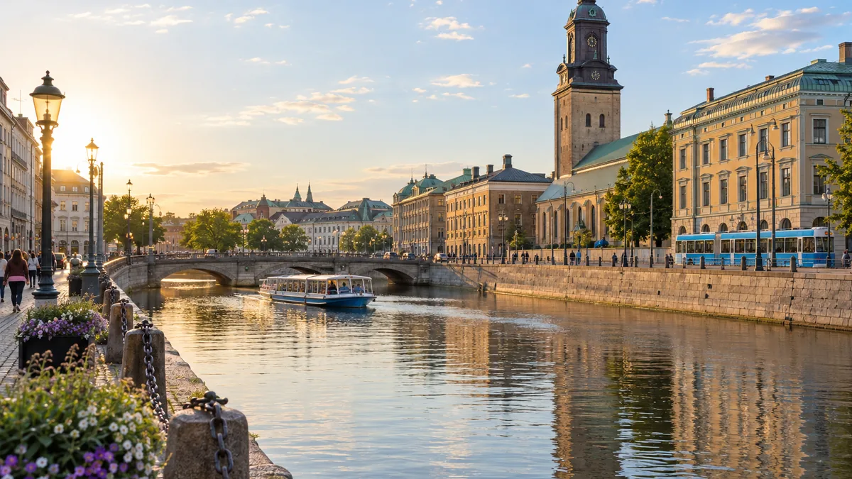 Visite des canaux et des quais du centre de Göteborg