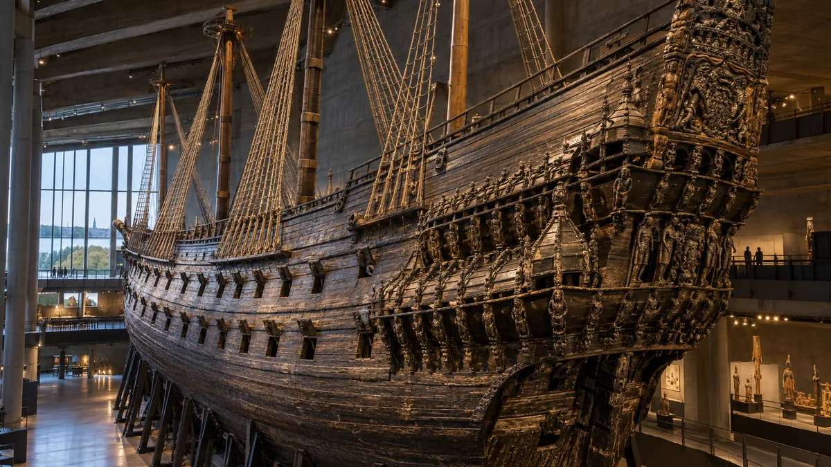 Navire Vasa exposé dans le musée de Djurgården à Stockholm