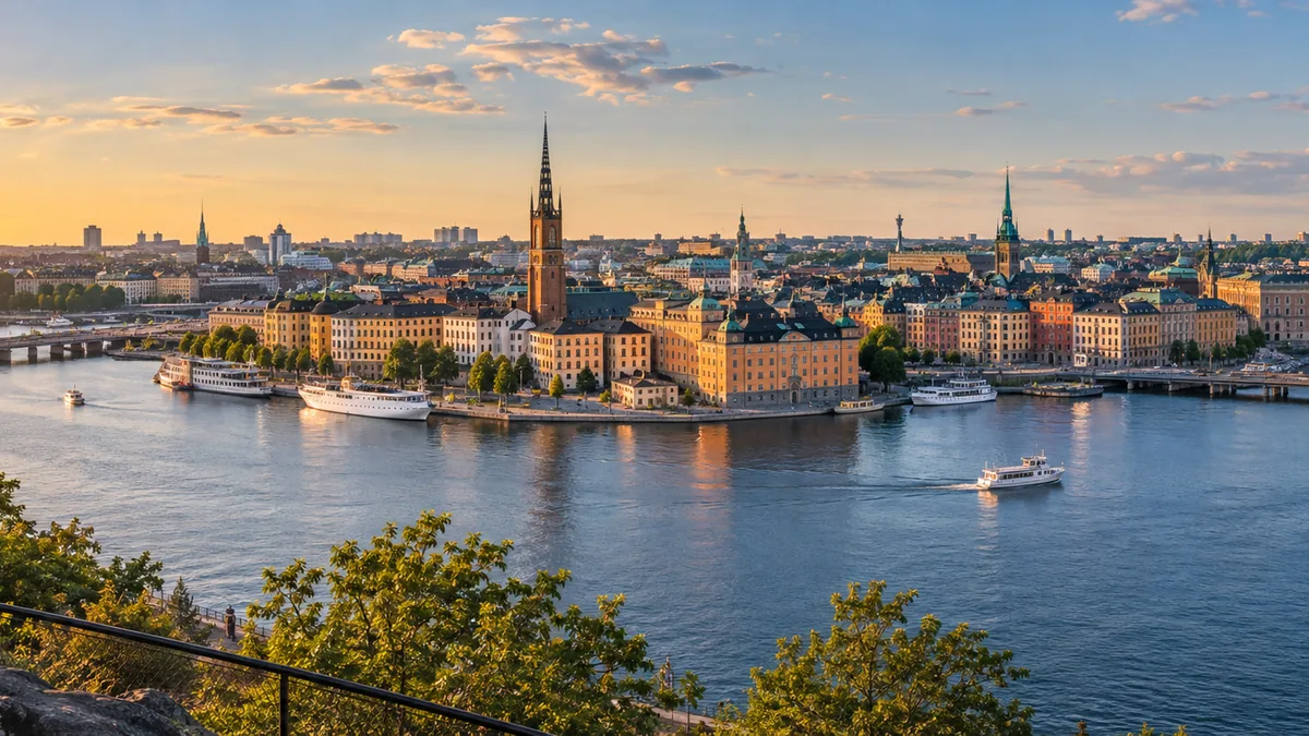 Vue de Gamla Stan et des quartiers centraux de Stockholm depuis Södermalm