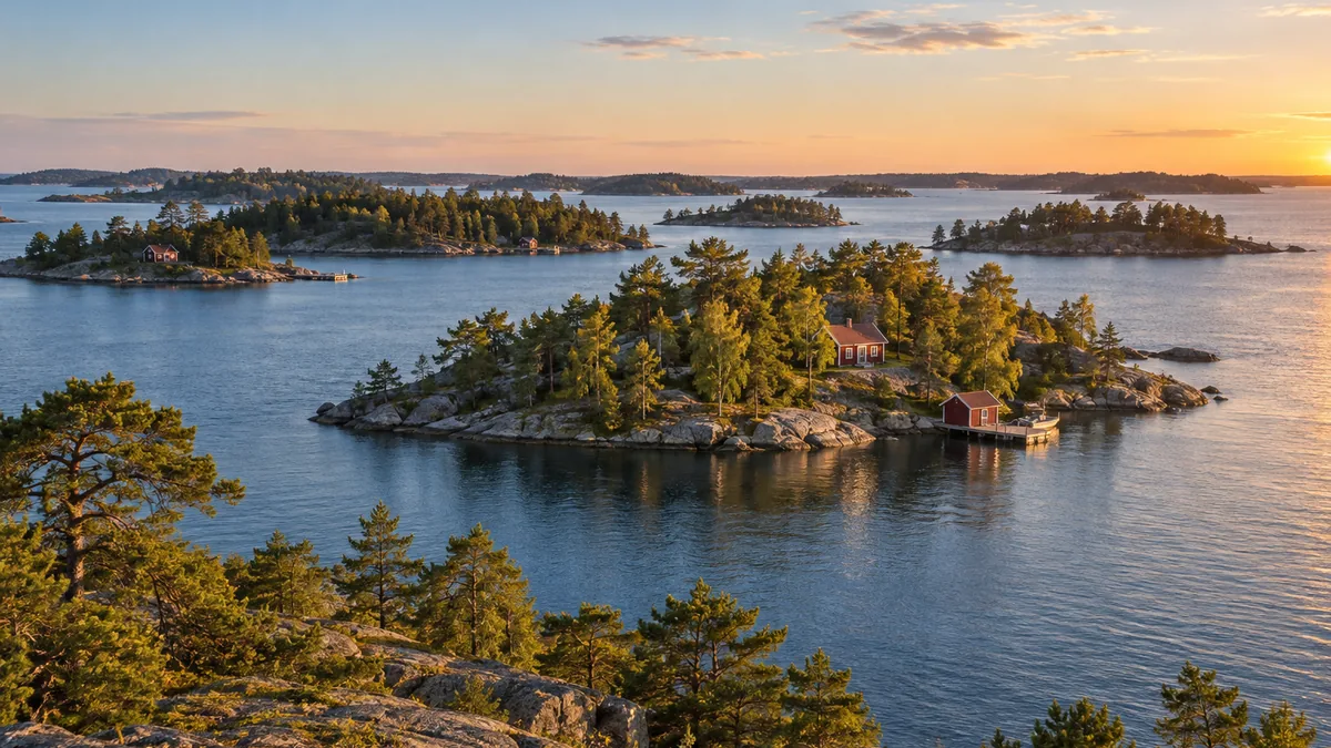 Séjour en Suède dans l'archipel de Stockholm avec ses îles boisées