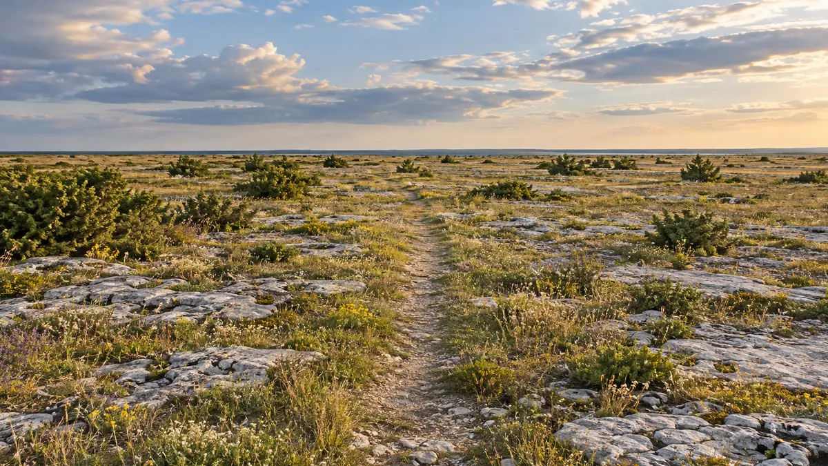 Plaine calcaire du Stora Alvaret dans le sud d’Öland