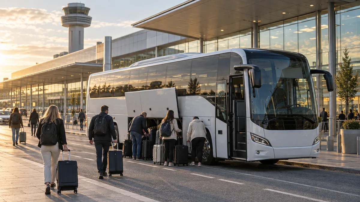 Car assurant un transfert entre un aéroport de Stockholm et le centre-ville