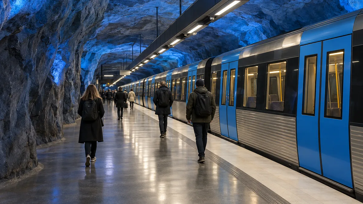 Métro de Stockholm utilisé pour calculer un budget de voyage en Suède