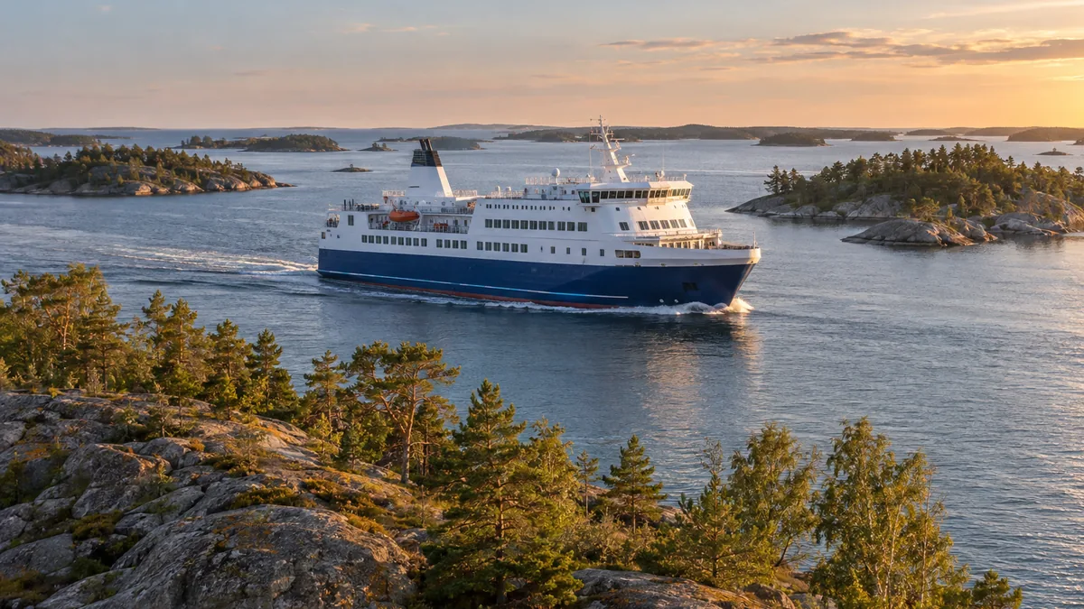 Ferry entre la Suède et la Finlande dans l’archipel d’Åland