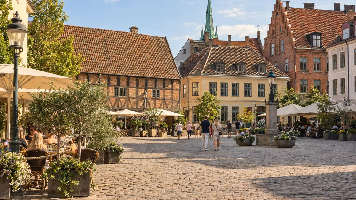 Visiter Malmö dans les rues pavées de la vieille ville près de Lilla Torg